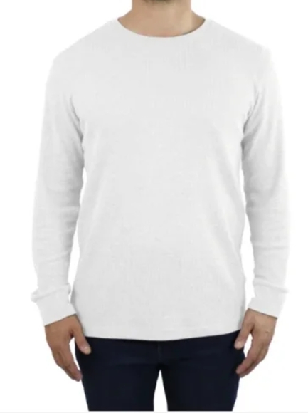 New! Jachs Men’s boys Thermal shirt 220 GSM Cotton Light weight White Size Large - Picture 1 of 2